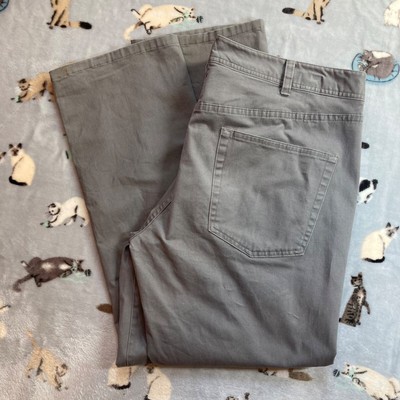 J. Hilburn Brushed Twill Pants Men's 36 Grey Straight Chinos 36