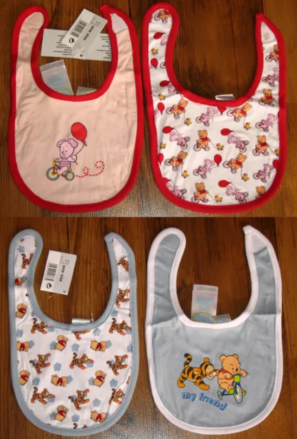 2-er Pack Baby Lätzchen Disney Winnie the Pooh Tigger Ferkel Rot, Blau