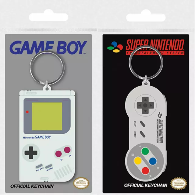 New Official Nintendo Retro Keyring Key Chain Joypad Gameboy SNES Controller UK