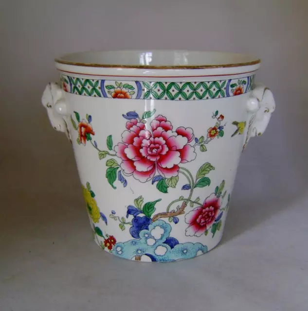 Vintage Whieldon Ware Planter / Jardiniere: Rams Head Handles: F Winkle & Co.