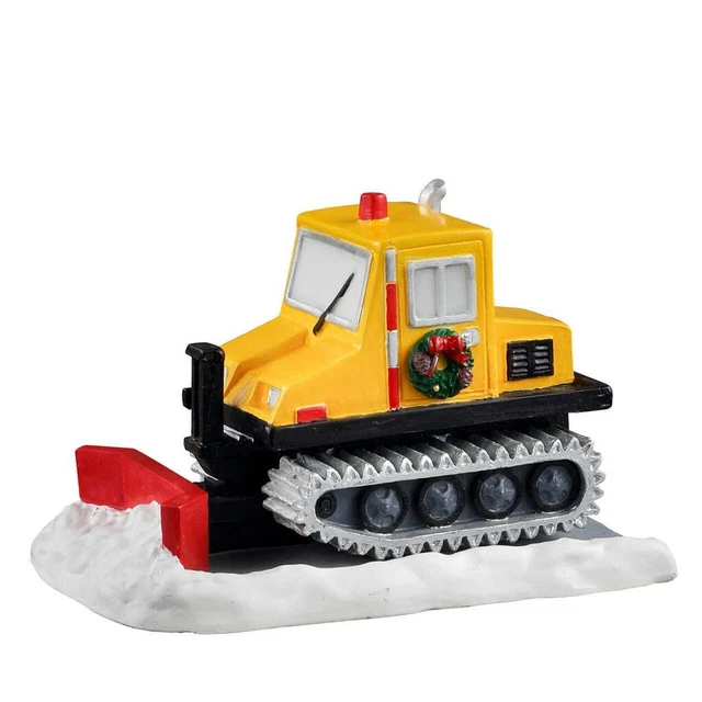 Lemax 2021 Serious Snowplow Vail Village #13560 Bright Yellow Red Blade Snowy