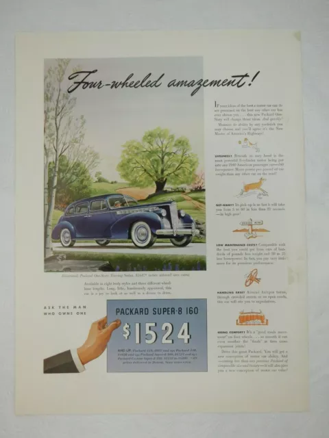 Packard Service Motor Classic Car Man Cave Vintage Advertisement Magazine Page