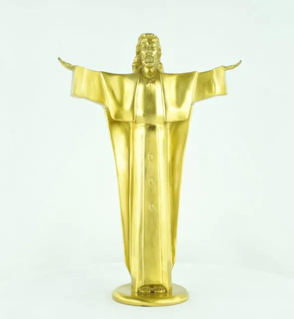 Estatua Jesús Cristo Art Deco Estilo Art Nouveau Estilo Bronce sólido