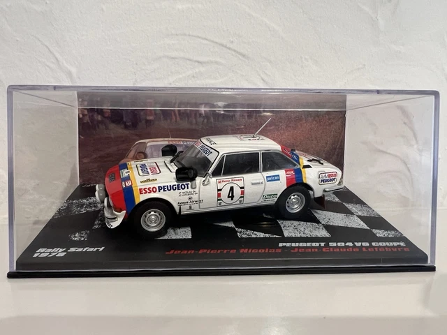 Modèle Réduit Peugeot 504 Nicolas Safari Rally Kenya 1976 - Altaya 1/43 - Neuf - Collection Rallye WRC