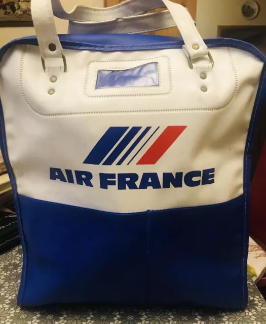 Sac De Voyage Vintage Air France Années 70 Bagage Cabine Collection Aviation