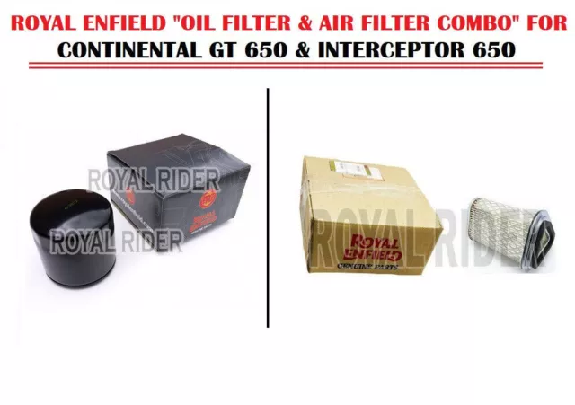 Royal Enfield Combo de filtro de aire y aceite de 1 pieza para Gt 650 e Int 650