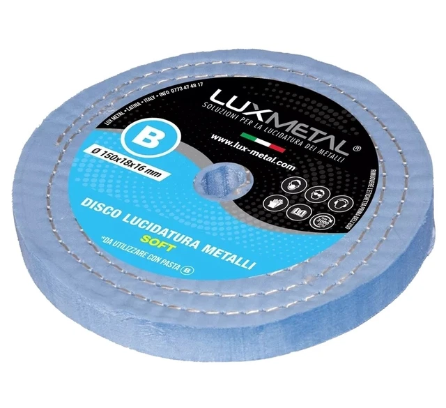 DISCO ABRASIVO IN cotone da mola per trapano lucidatura metalli