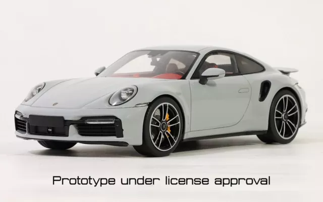 GT Spirit 1:18 Scale Resin Model Car Porsche 911 992 Turbo S Crayon Grey - GT431