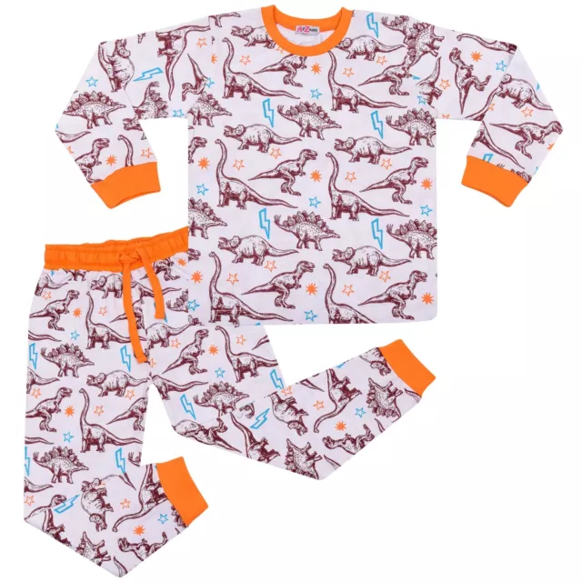 Kids Girls Boys Dinosaur Pyjamas Children 2 Piece Dino Set Lounge Suit