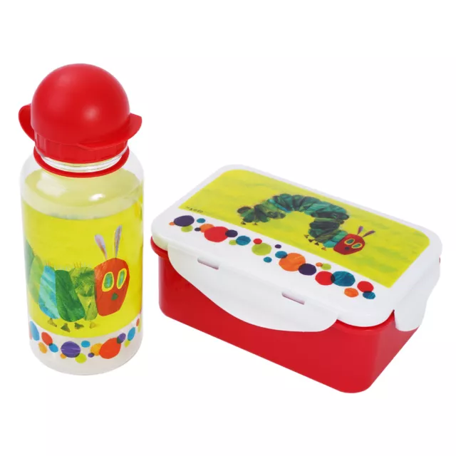 Oruga Glotona Set Niños Fiambrera + Botella Lunch-Box Caja de Pan