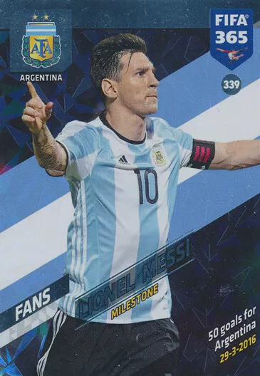 Fifa 365 Cards 2018 - 339 - Lionel Messi - Argentinien - Fans