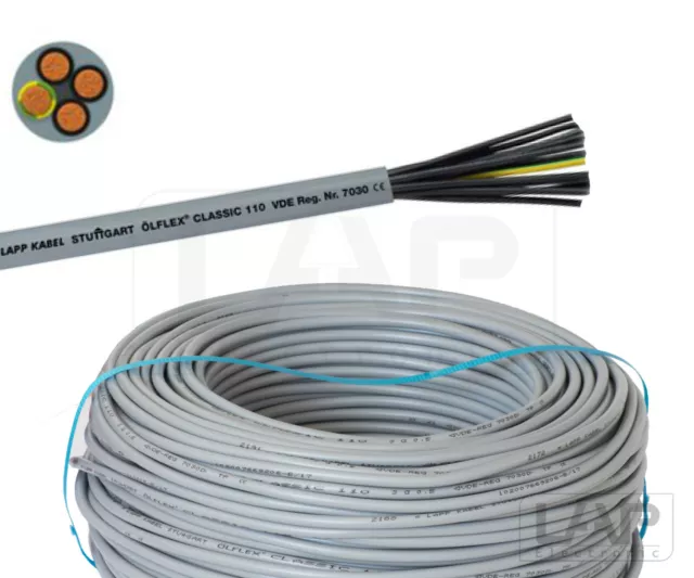 10m Lapp Steuerleitung  Kabel ÖLFLEX CLASSIC 110 PVC grau YSLY-JZ 10m Rolle