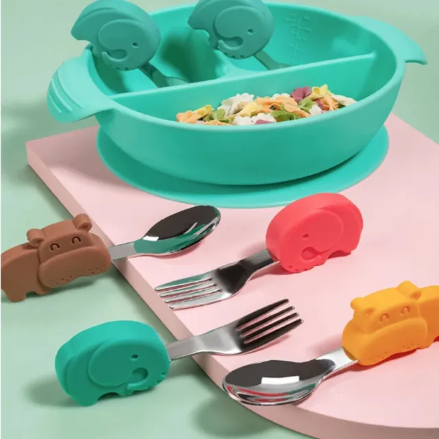 Baby Gadgets Tableware Set Children Utensil Stainless Steel Toddler Dinnerware