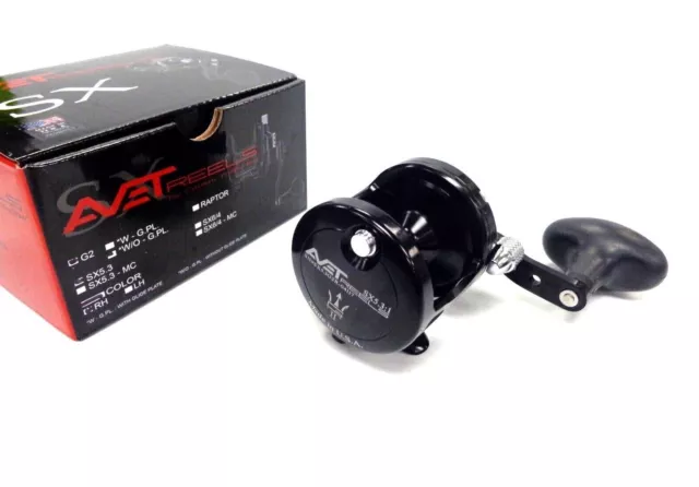 Avet SX5.3 G2 NGP Single Speed Lever Drag Reel - Right Handed - BLACK