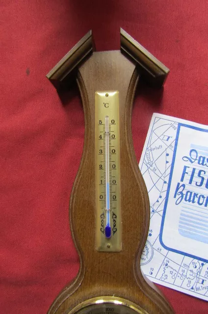 Antigua estación meteorológica alemana con Higrometro termometro y barometro 2