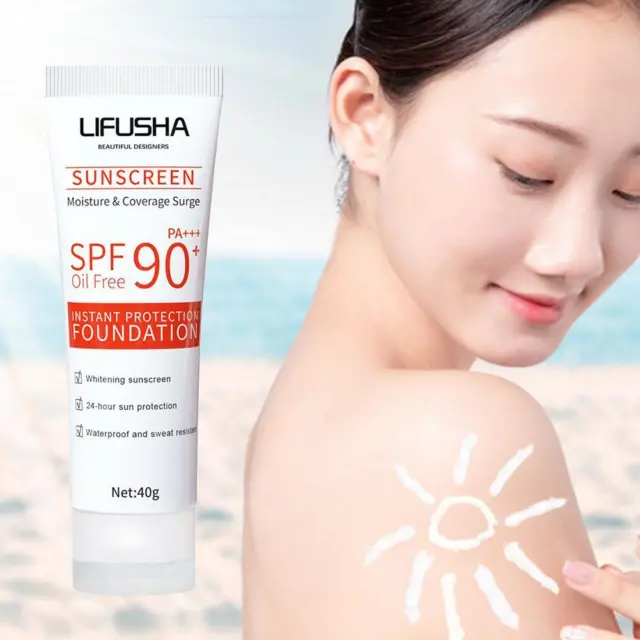 SPF 90 crema solare sbiancante crema solare protettiva UVA UVB; E1N6