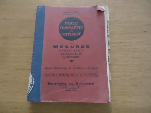 Tables Completes De Conversion Des Mesures Americaines Metriques Cusset 1953