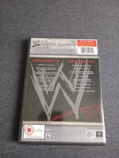 WWE....Survivor Series 1991 & 1992....WWE Tagged Classics DVD - RARE DVD 2
