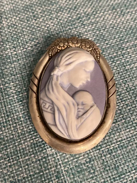 Extremely Rare Carolyn Pollack Carlisle Sterling Southwest Mother & Child Cameo