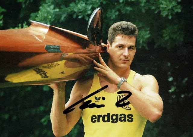 Autogramm Thomas Reineck original Olympiasieger 1992 1996 Kanu Vierer-Kajak
