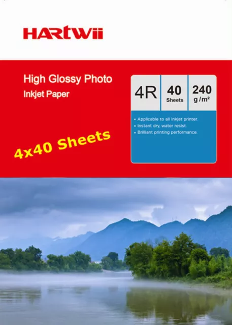 4x6 Inkjet Paper Photo Paper High Glossy 230 240Gsm Hartwii AU - 160 Sheets 6x4"