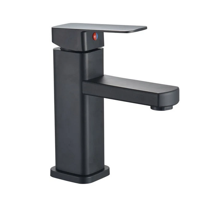 Moderne Style Lavabo Salle de Bain Robinet Évier Chaud Et Froid Mixeur Eau Noir