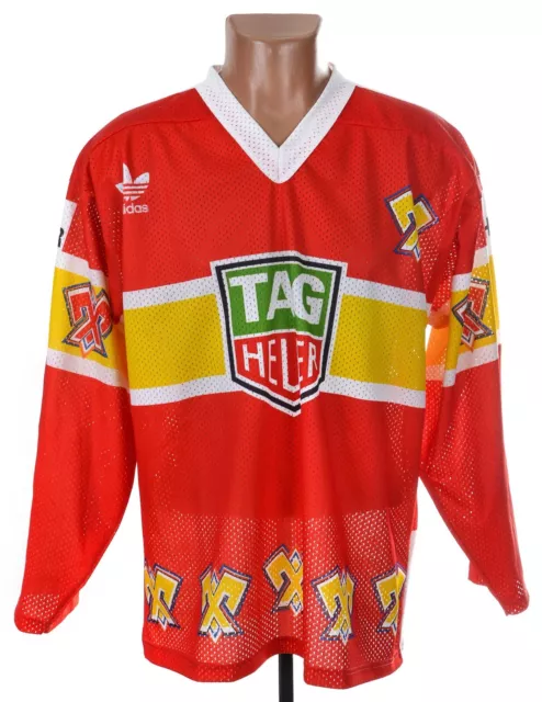 Ehc Biel Bienne Switzerland Ice Hockey Shirt Jersey Adidas Size M Signed