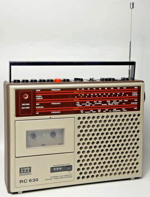 Radio K7 Vintage Goldstar TCR-132 - Noir, Fonctionnelle, Ambiance Rétro