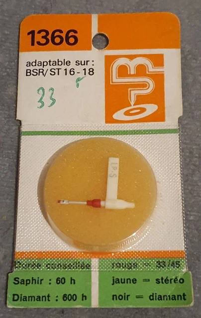 Saphir Compatible Pour Tête De Lecture Philips GP 212 / Zafira 6378 - Neuf