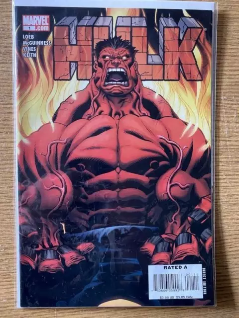 HULK #1 MARVEL COMICS 1. Auftritt 1. Cover ROT HULK MÄRZ 2008 NM