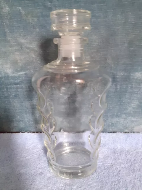 Carafe En Verre Vintage, Avec Son Bouchon, Hauteur 24 Cm , Très Bon État.