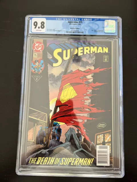 Superman # 75 CGC 9.8 NM/MT newsstand edition 1st print Doomsday DC 🔥
