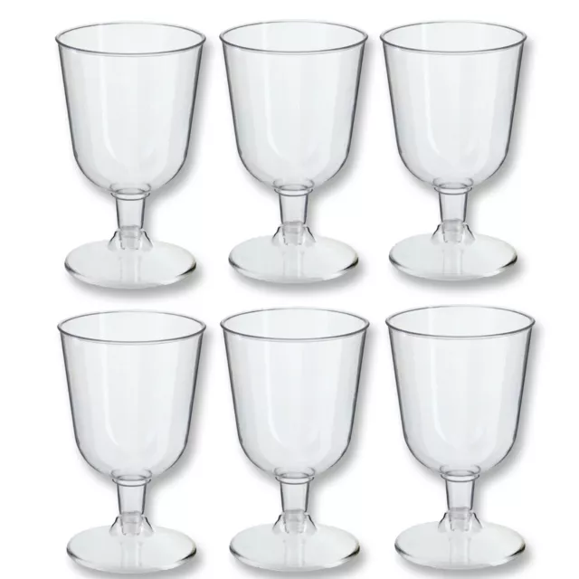 REUSABLE PLASTIC PARTY WINE GLASS BBQ Drinking Clear Disposable Cocktail Cups UK