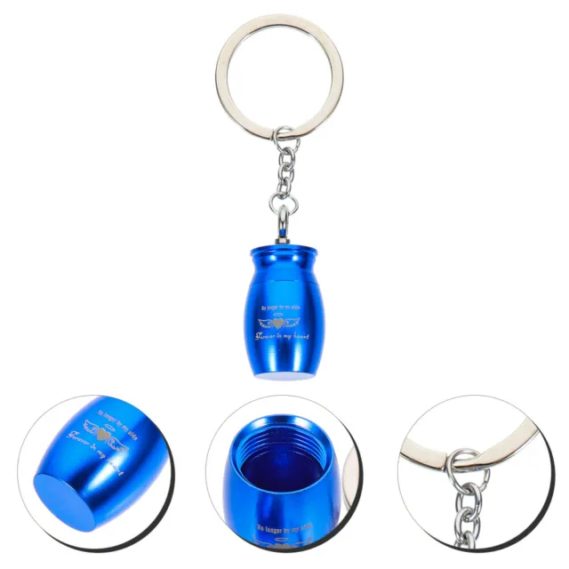 Gedenkurnen-Schlüsselanhänger Pillenetui Urnen-Halskette Anhänger Blau