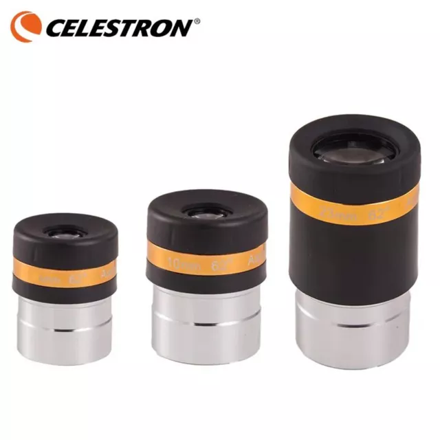 3pcs Celestron Fully-Coated 1.25 Inch 62° Eyepieces Kits 4+10+23mm for Telescope