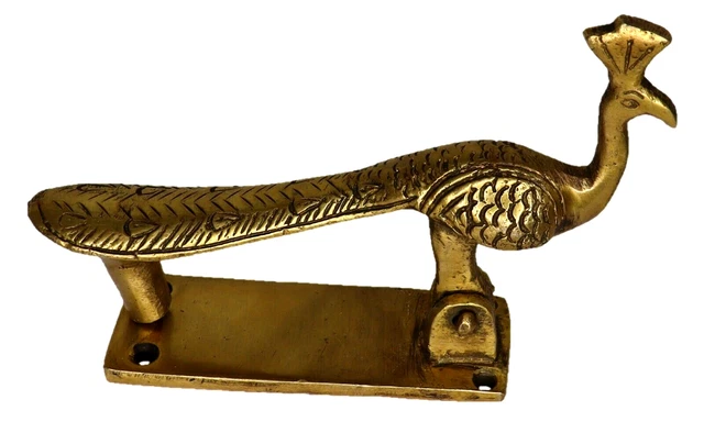 Peacock Shape Door Bell Victorian Antique Style Handcrafted Brass Door Knocker