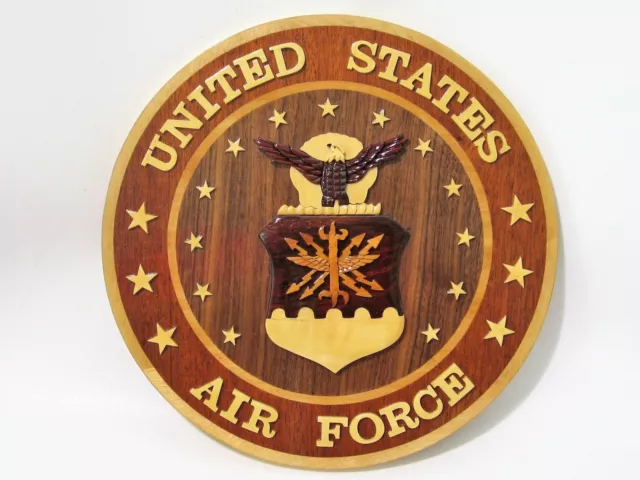 US Air Force USAF Military Wooden Wall Plaque 11 5/8"