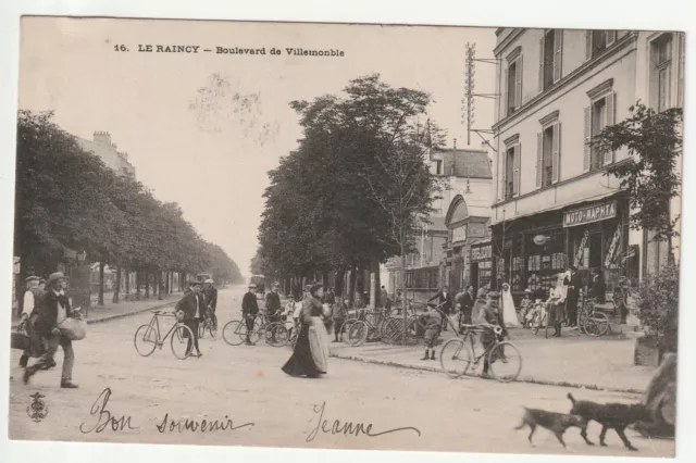 LE RAINCY - Seine St Denis - CPA 93 - Boulevard de Villemonble Magasin vélos