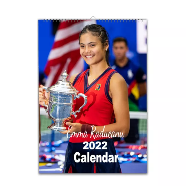EMMA RADUCANU FULL Photo 2023/24 Calendar with your message printed on