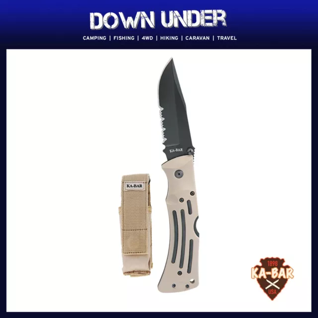 KA-BAR Desert MULE, Serrated - Genuine