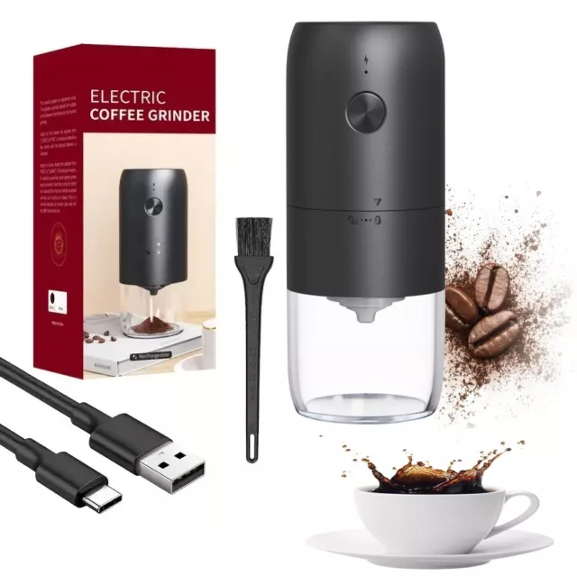 Electric Coffee Grinder Portable Electric USB Cordless Beans Spices Mill Grinder