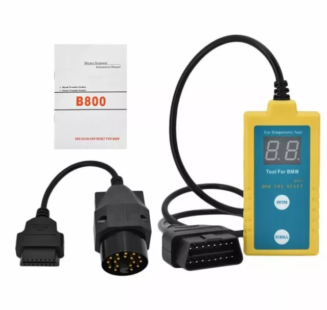 B800 Auto Airbag Scan Reset OBD2 SRS Scanner For E36E38E39E46 E34 Car Diagnostic