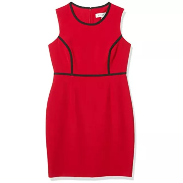 $89 Kasper Sleeveless Jewel Neck Sheath Dress with Piping Detail 4 (Small Stain) 3