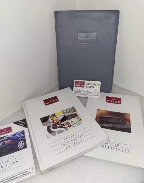 Rover 200 400 Owners Manual Wallet with In Car Entertainment and Driving Control
