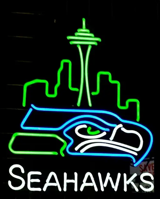 New Seattle City Seahawks Neon Sign Beer Bar Pub Wall Window Decor 19x15