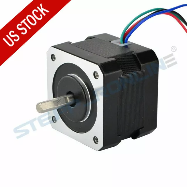 STEPPERONLINE Nema 17 Stepper Motor 37oz.in 12V 0.4A 42x34mm 3D Pinter DIY CNC