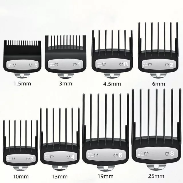 8X Aufsteckkamm Haarschneider Hair Clipper Limit Comb Kämm Ersatz für WAHL G7B7