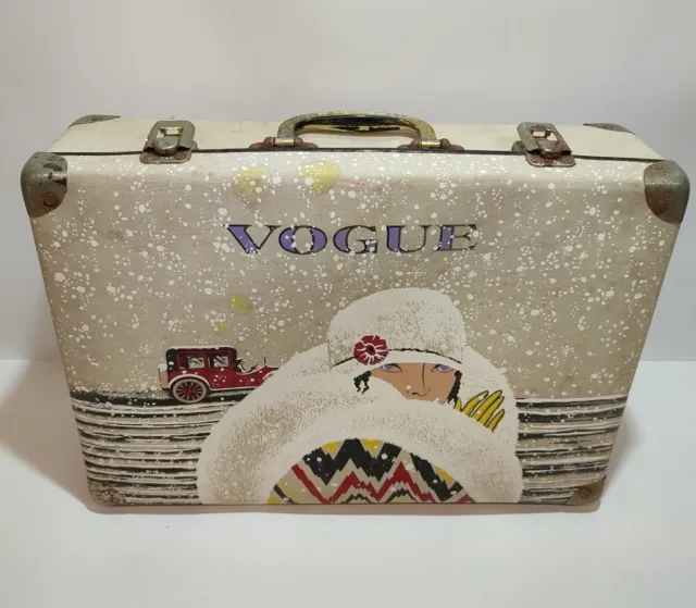 KOFFER VINTAGE RETRO VOGUE ART DECO 20er 30er 40er 50er?? AUFBEWAHRUNGSREQUISITEN GEPÄCK