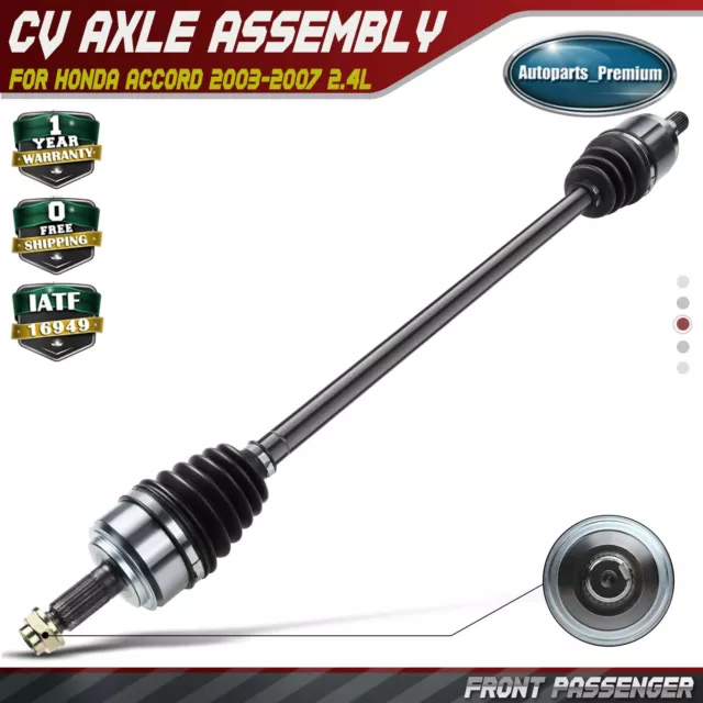 Front Passenger CV Axle Assembly for Honda Accord 2003-2007 L4 2.4L Auto Trans