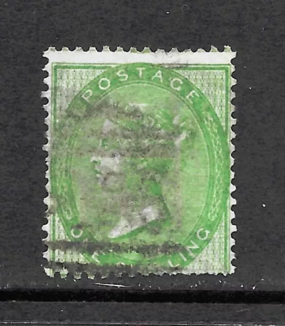 Great Britain Victoria surface printed SG 72 1/- green wmk emblems SG cat £350